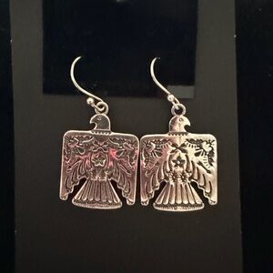 Sterling Silver Thunderbird Dangle Earrings - Women Jewelry
